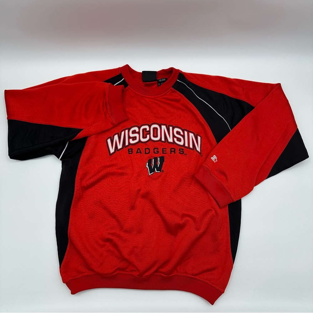 Vintage‎ Starter Wisconsin Badgers Sweatshirt Men’s Size Large Red Crewneck 90's